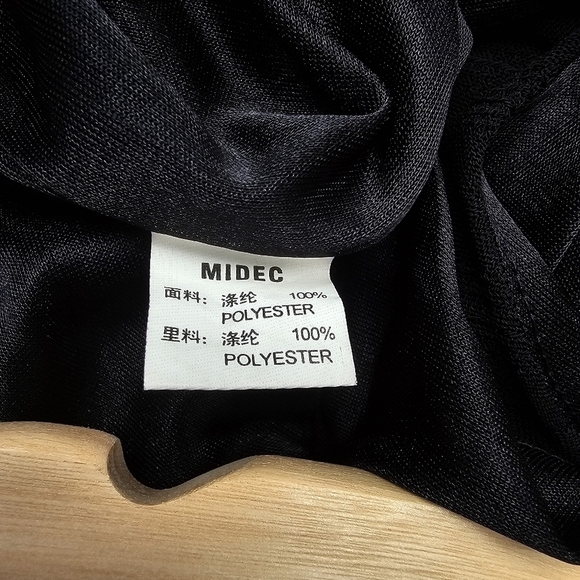 Midec Paris Little Black Dress with 3D Floral Detial on Shoulder, Size Small - Picture 3 of 9